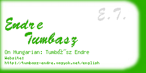 endre tumbasz business card